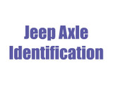 Jeep Front Axle Identification